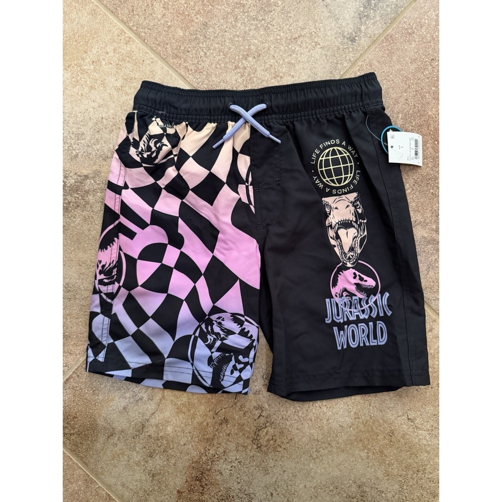 Boys' Jurassic World UPF 50+ Swim Trunks Shorts Size Small NWT Built In Liner